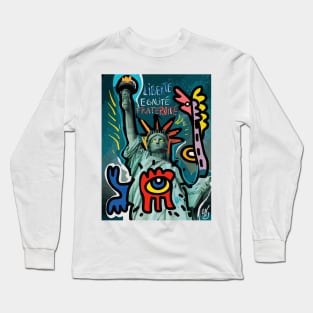 Liberty Égalité Fraternité Street art Long Sleeve T-Shirt